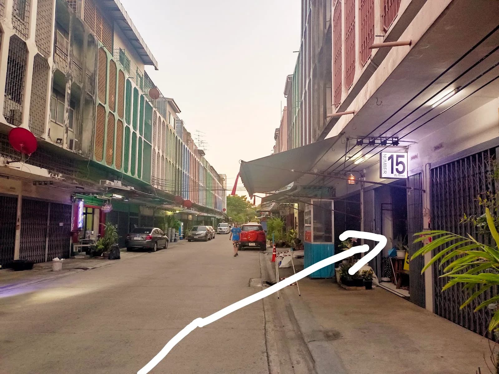 Soi approach to 581 by Nana, shop number 15 on the right